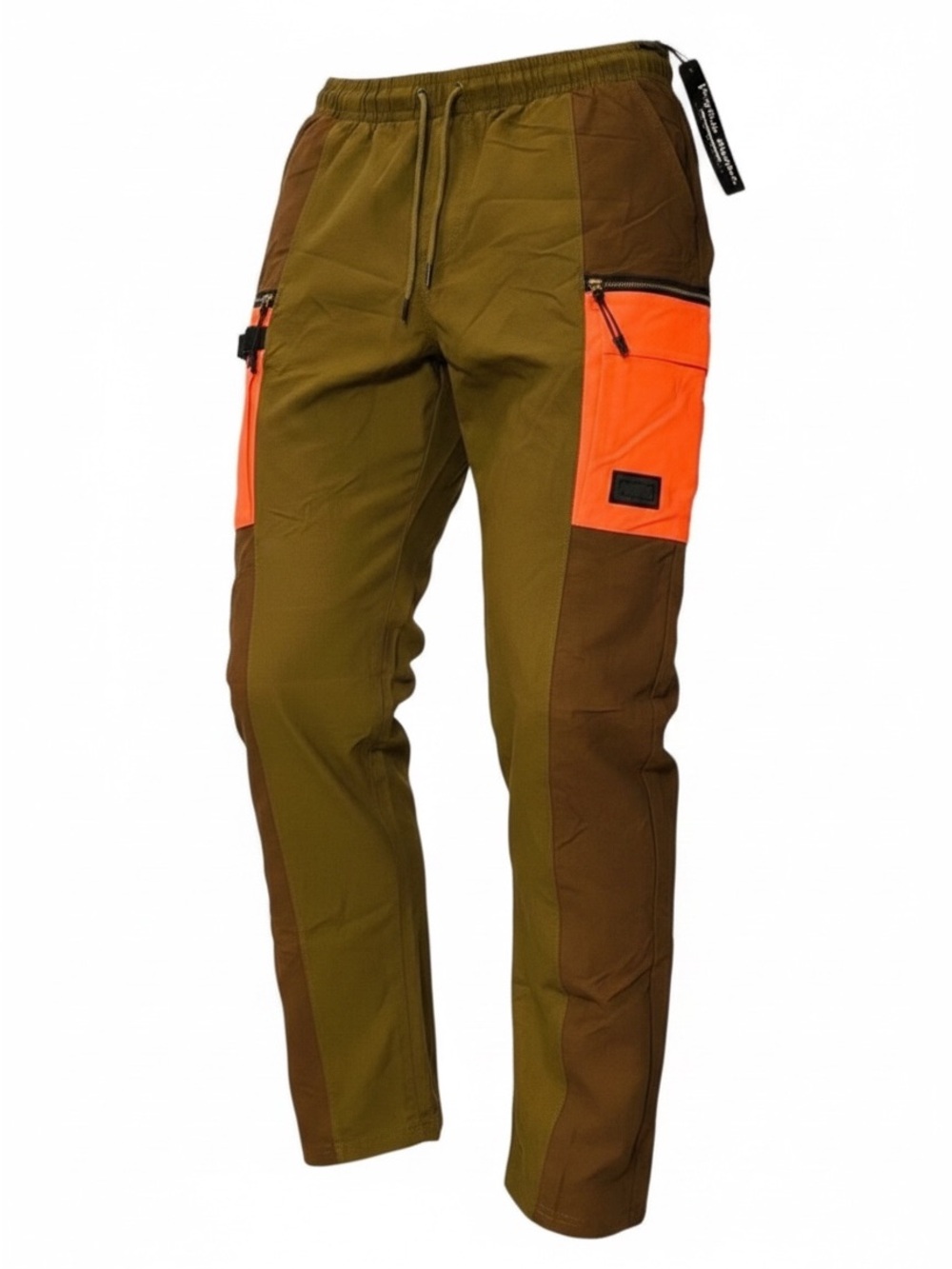 Motive NWT Men's Olive & Orange Contrast Utility Joggers